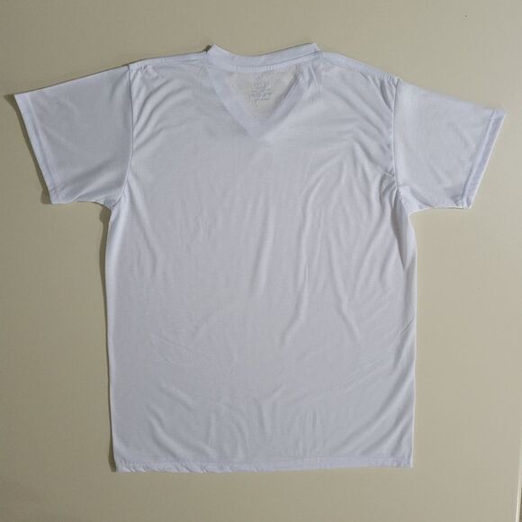 Lebra Men's White V-Neck Short Sleeve Shirt - Picture 10 of 10